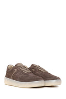 Woman Mink Lace-Up Suede Leather Sneaker | Derimod