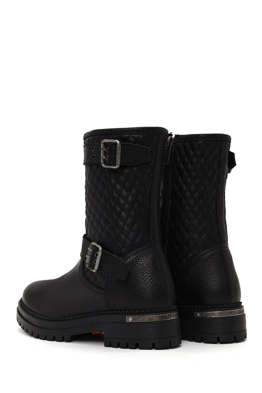 Harley Davidson Woman Black Joel Zip Closure Leather Boot
