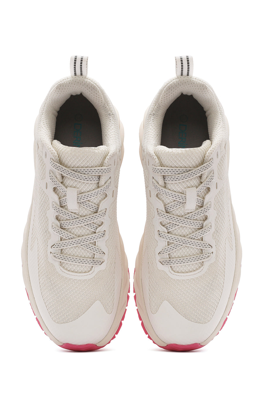 Kadın Beyaz Bağcıklı Kalın Tabanlı Kumaş Sneaker