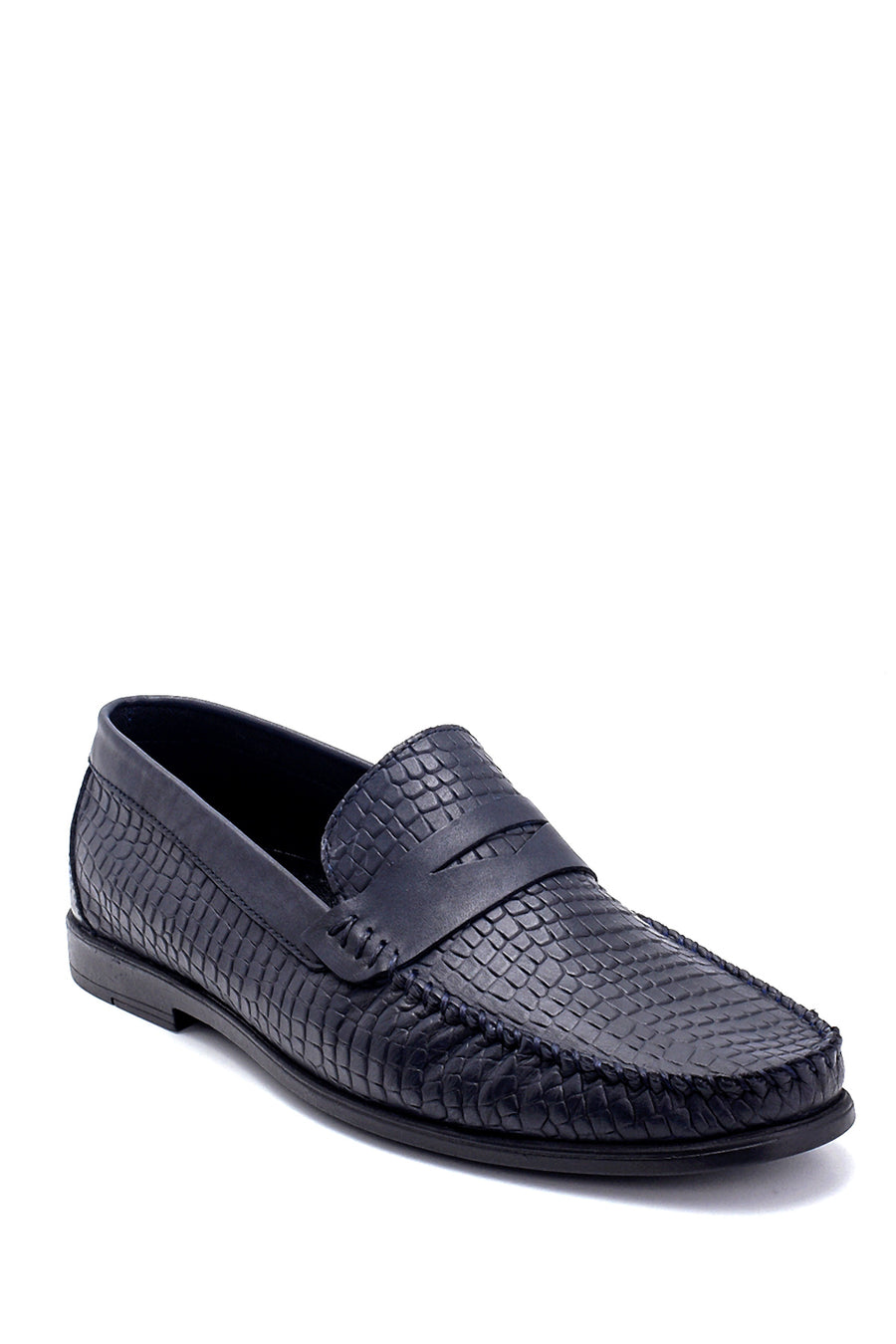 Erkek Deri Baskılı Loafer
