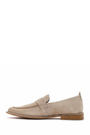 Derimod Black Male Beige Suede Leather Classic Loafer | Derimod