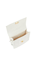 Geox Women's White Veriana Leather Shoulder Bag | Derimod