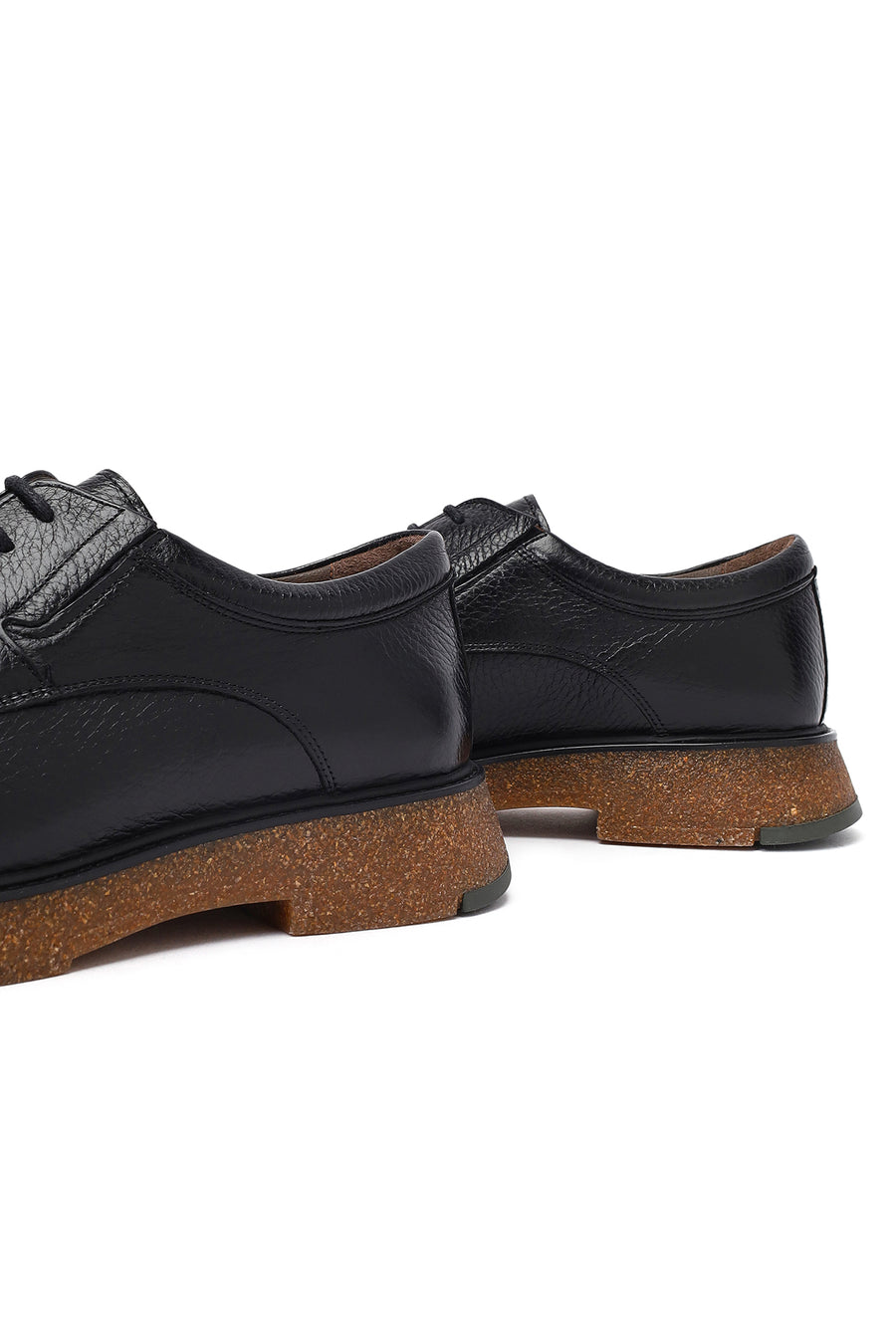 Male Black Lace-up Leather Casual Shoes