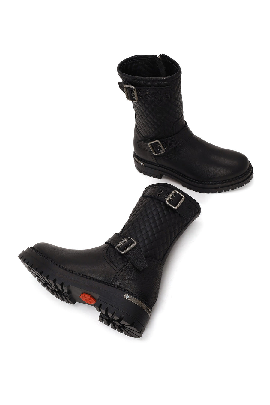 Harley Davidson Woman Black Joel Zip Closure Leather Boot