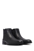 Men's Black Zippered Buckle Detail Leather Classic Boat | Derimod