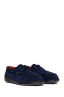 Male Navy Blue Lace-Up Suede Casual Shoes | Derimod