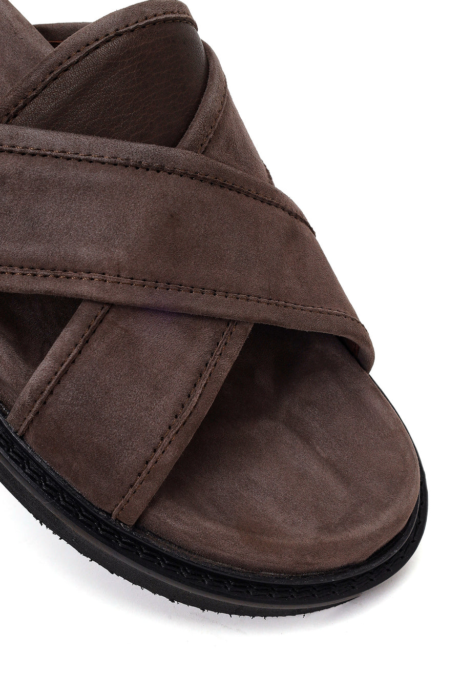 Male Brown Suede Slipper