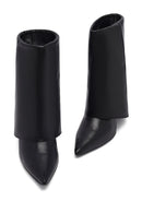 Woman Black Stiletto Heels Leather Boat | Derimod