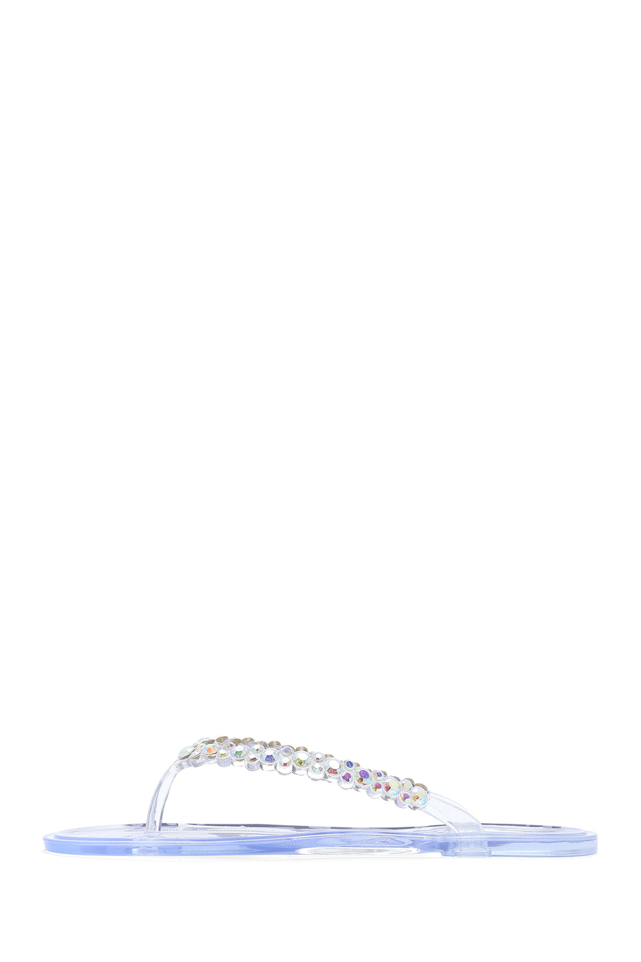 Women's Transparent Flip Flops with Stones Jelly Slippers