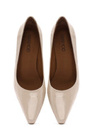 Women's Beige Heeled Patent Leather Stiletto | Derimod