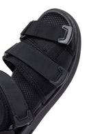 Men's Black Fabric Sandals | Derimod