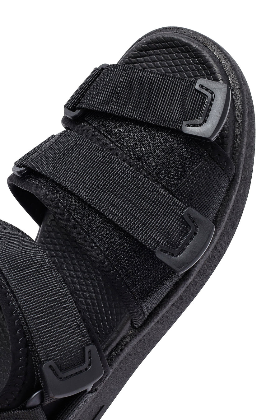 Men's Black Fabric Sandals