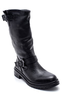 Women's Leather Buckle Boots | Derimod