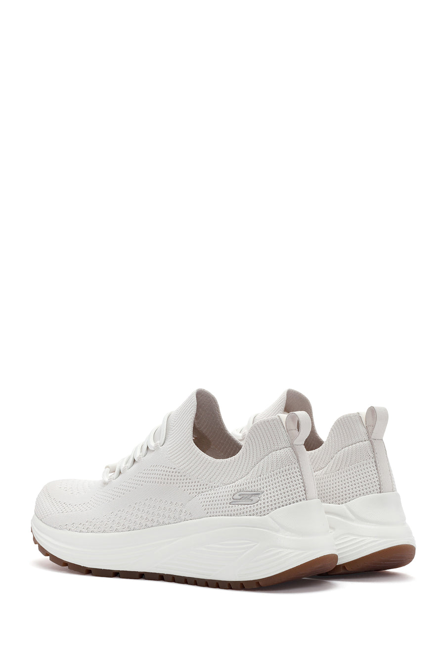 Skechers Women's White Bobs Sparrow 2.0 Allegianca C Lace-Up Sports Sneaker