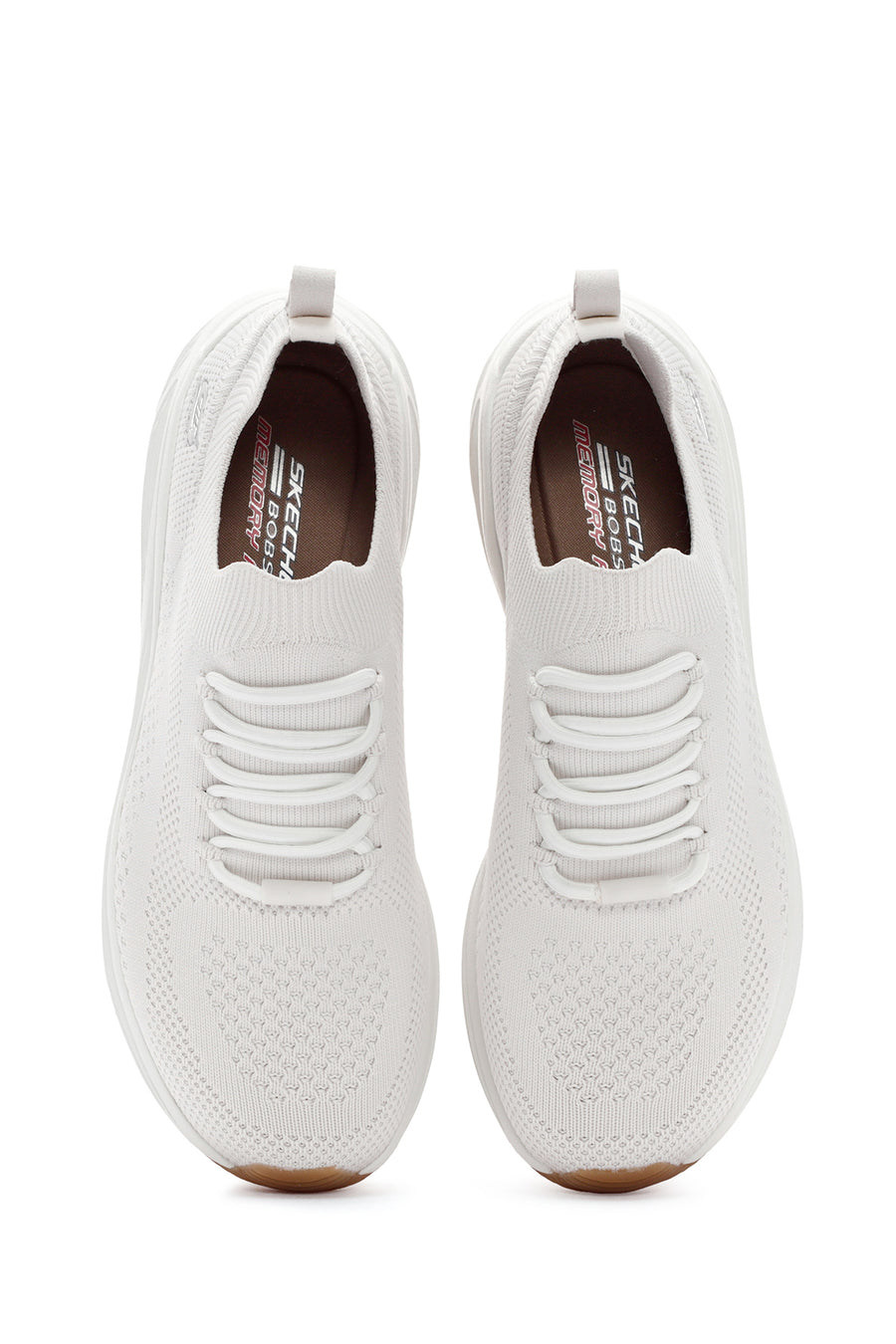 Skechers Women's White Bobs Sparrow 2.0 Allegianca C Lace-Up Sports Sneaker