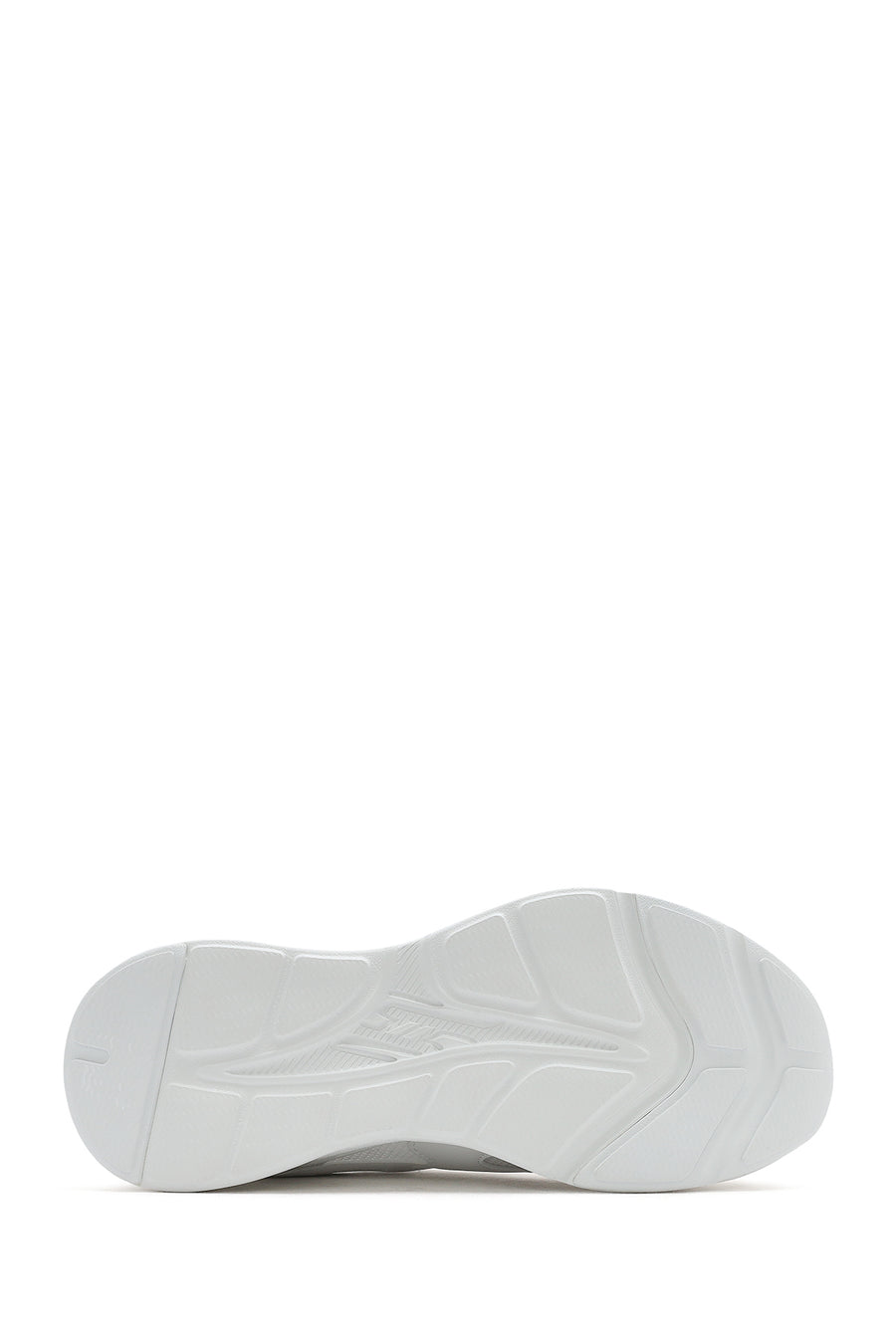 Skechers Women's White Bobs Bamina Lace-Up Chunky Sole Fabric Sneakers