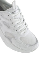 Skechers Women's White Bobs Bamina Lace-Up Chunky Sole Fabric Sneakers | Derimod