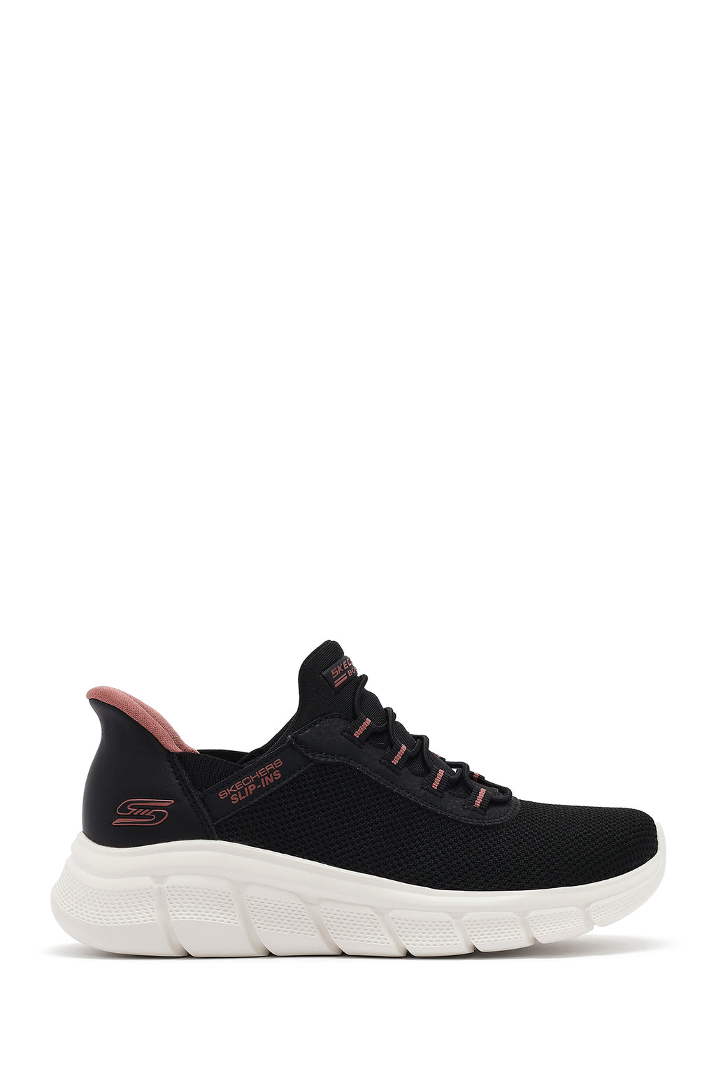 Skechers Kadın Siyah Bobs B Flex - Fan Fav Kalın Tabanlı Kumaş Sneaker