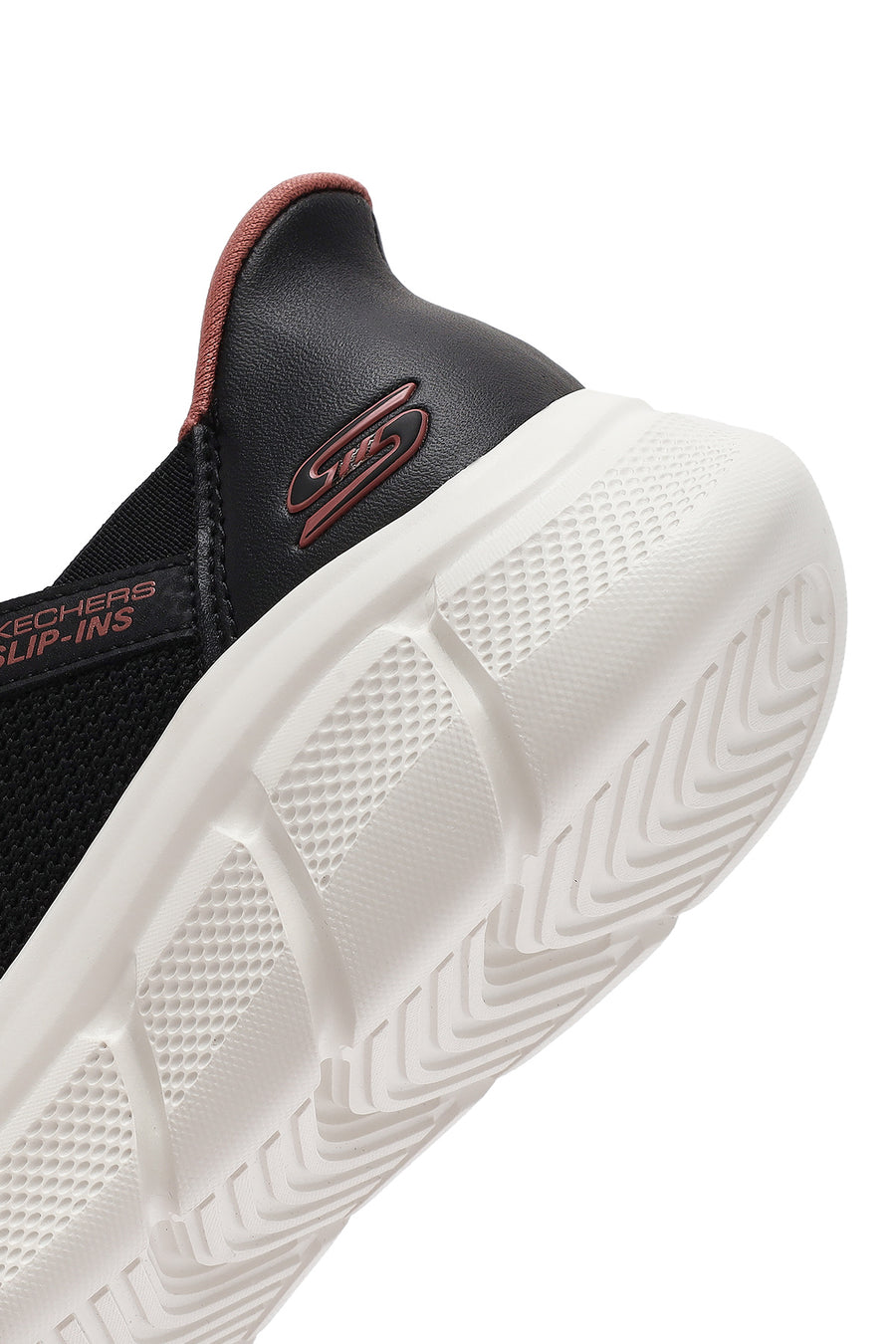 Skechers Women's Black Bobs B Flex - Fan Fav Chunky Sole Fabric Sneakers