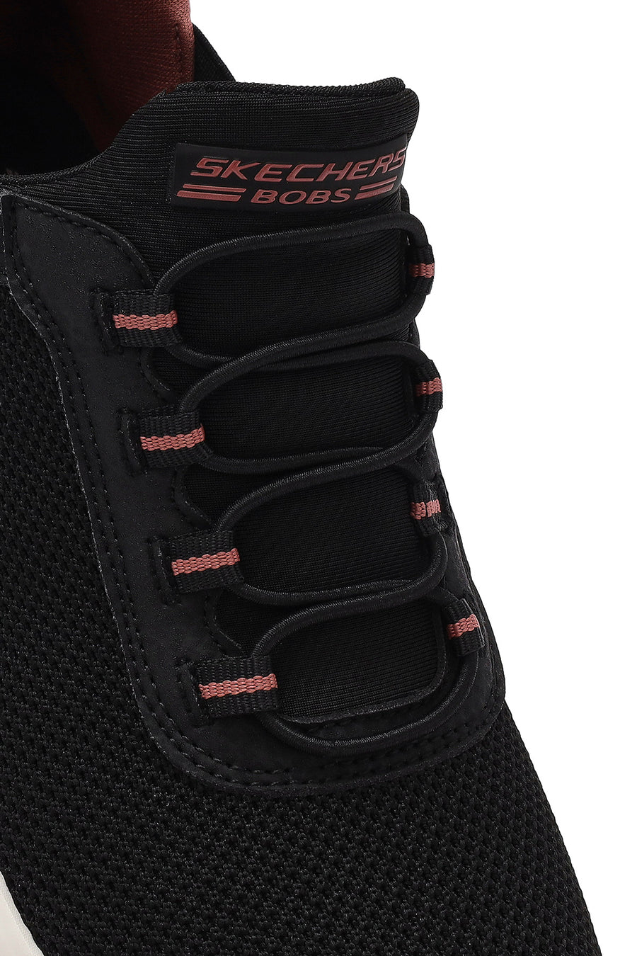 Skechers Women's Black Bobs B Flex - Fan Fav Chunky Sole Fabric Sneakers