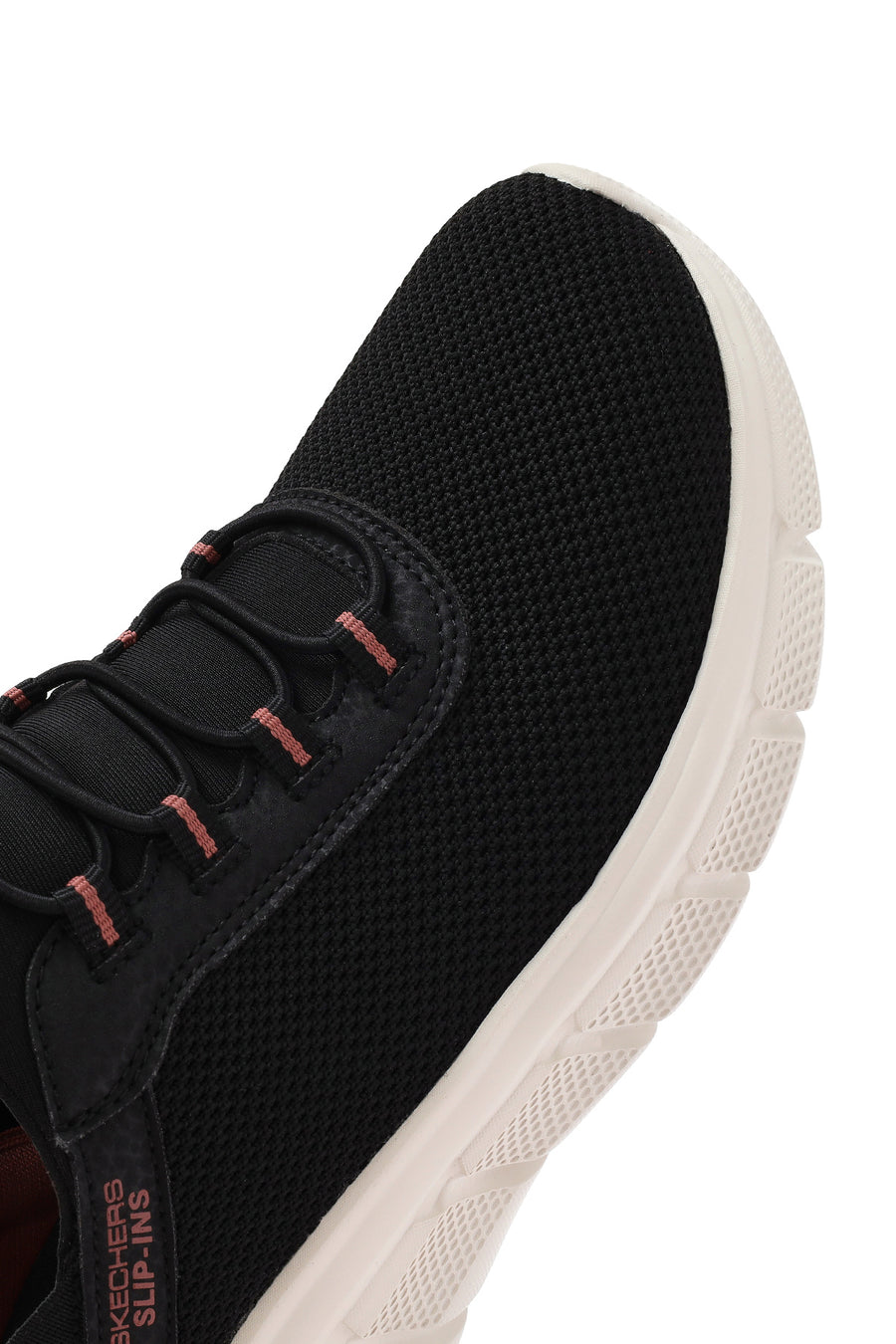 Skechers Women's Black Bobs B Flex - Fan Fav Chunky Sole Fabric Sneakers
