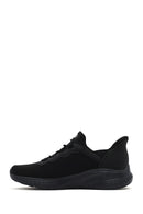 Skechers Erkek Siyah Bobs Squad Bağcıklı Kalın Tabanlı Kumaş Sneaker | Derimod