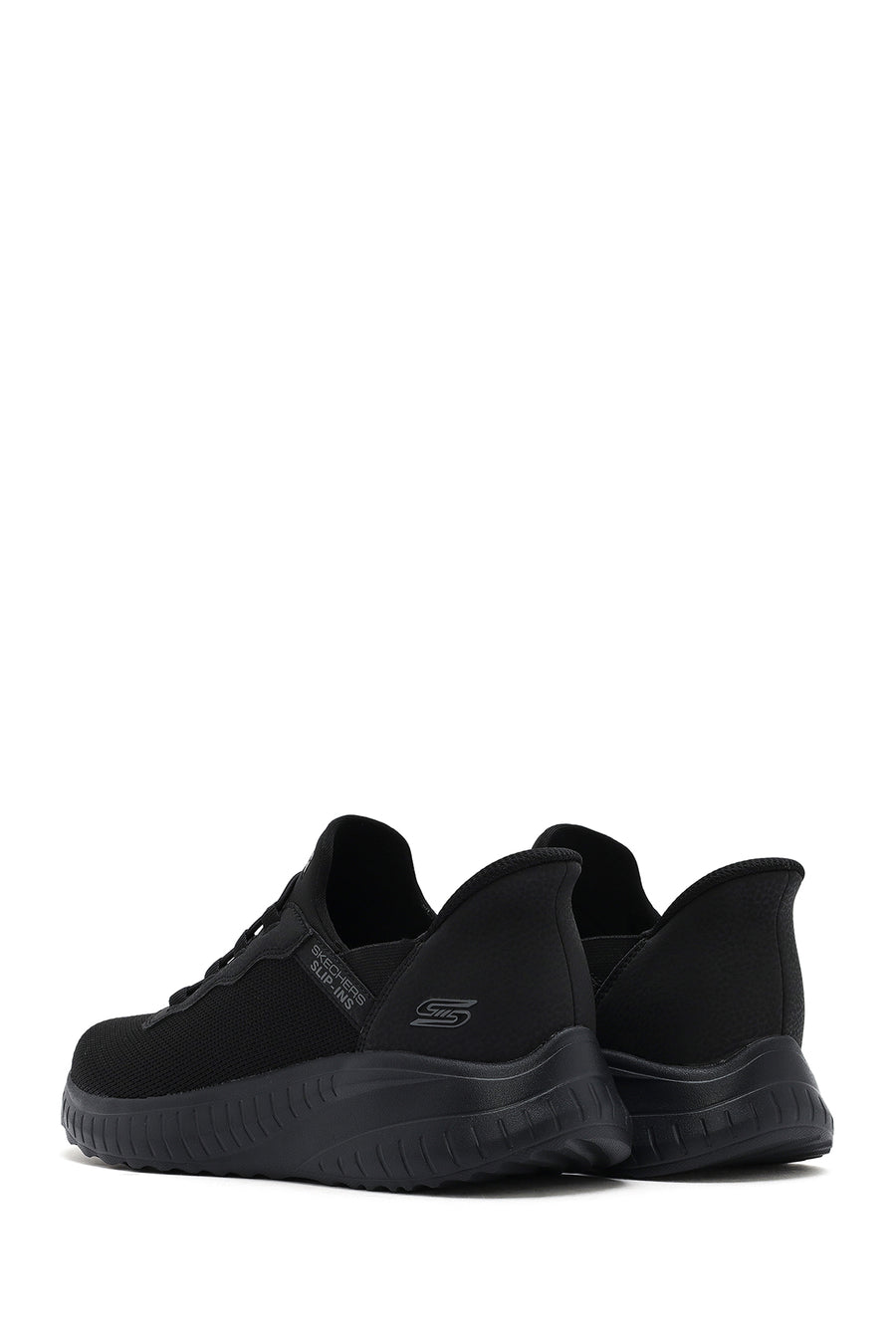 Skechers Erkek Siyah Bobs Squad Bağcıklı Kalın Tabanlı Kumaş Sneaker