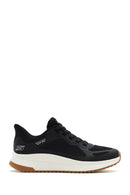 Skechers Men's Black Bobs Squad Lace-Up Chunky Sole Fabric Sneakers | Derimod