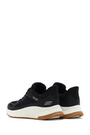 Skechers Men's Black Bobs Squad Lace-Up Chunky Sole Fabric Sneakers | Derimod