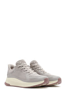 Skechers Men's Beige Bobs Squad 4 Lace-Up Chunky Sole Fabric Sneakers | Derimod