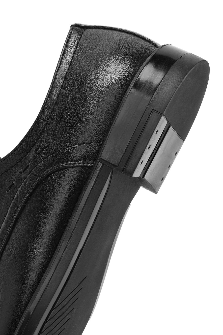 Men's Black Laced Leather Classic Shoes