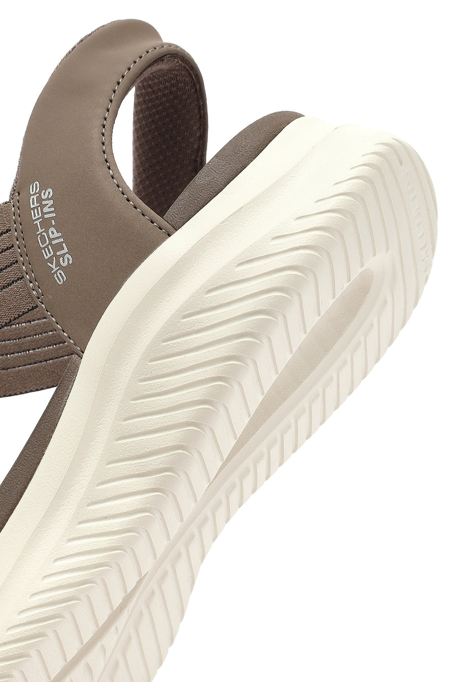 Skechers Women's Beige Ultra Flex 3.0 - Summerville Chunky Sole Fabric Sandals