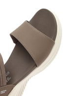 Skechers Women's Beige Ultra Flex 3.0 - Summerville Chunky Sole Fabric Sandals | Derimod