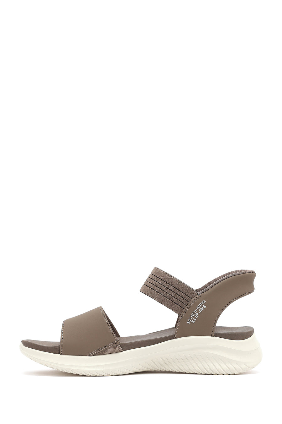 Skechers Women's Beige Ultra Flex 3.0 - Summerville Chunky Sole Fabric Sandals