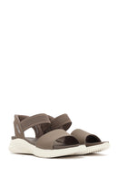 Skechers Women's Beige Ultra Flex 3.0 - Summerville Chunky Sole Fabric Sandals | Derimod