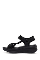 Skechers Women's Black D'lux Walker - Pretty Field Chunky Sole Sandal | Derimod