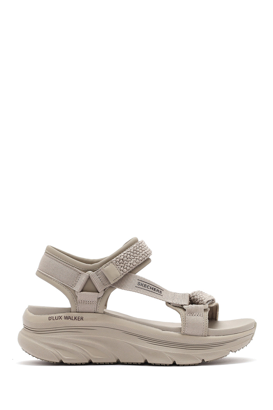 Skechers Women's Beige D'lux Walker - Pretty Field Chunky Sole Sandal 119822 TPE | Derimod