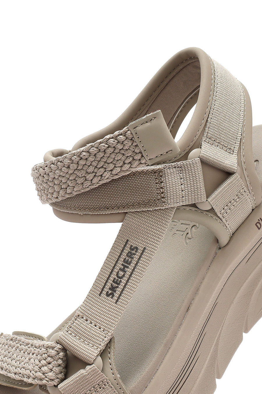 Skechers Women's Beige D'lux Walker - Pretty Field Chunky Sole Sandal