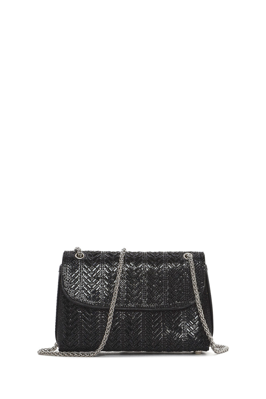 Women's Black Chain Strap Embellished Mini Evening Bag 26PBD2951TS | Derimod