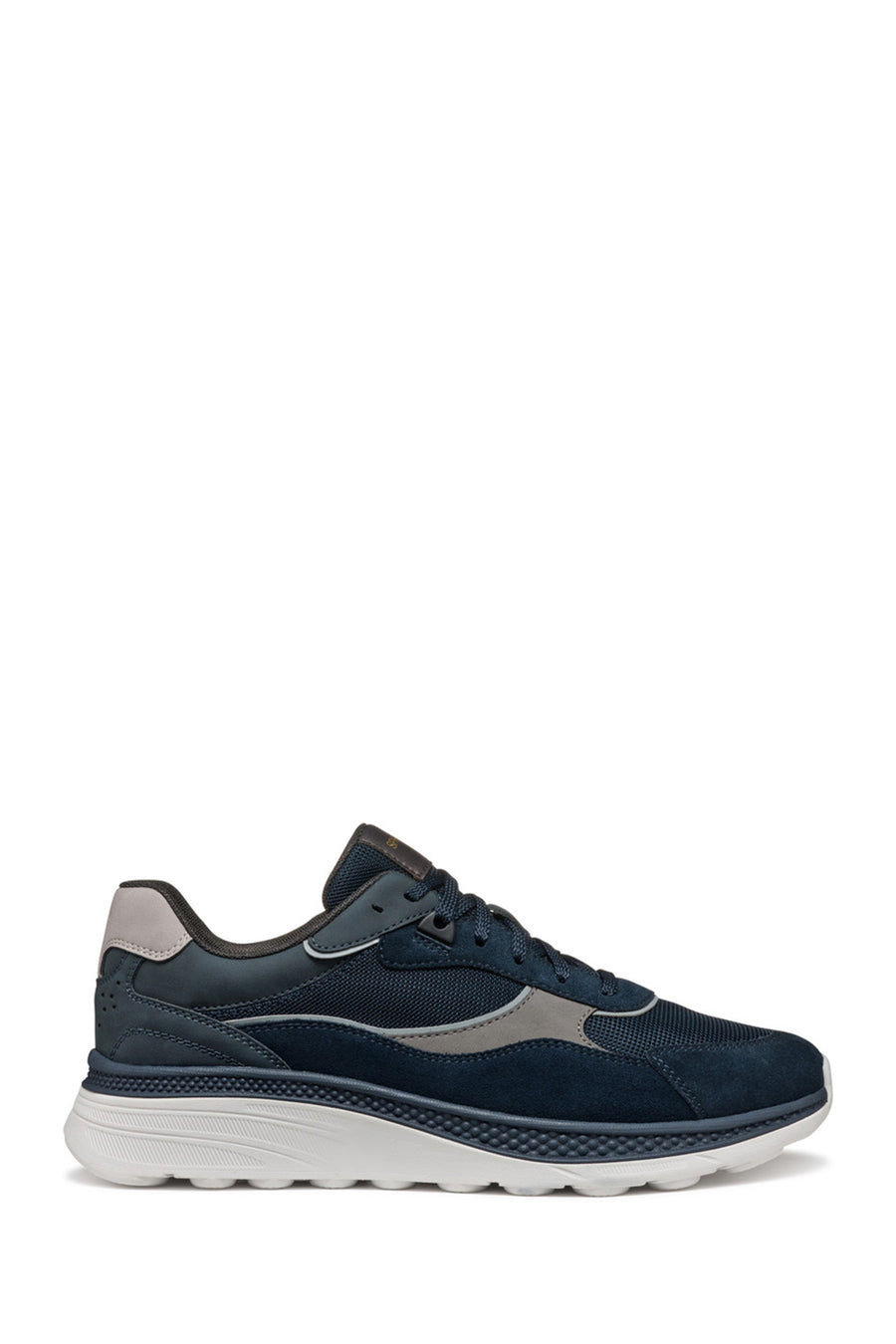 Geox Men's Navy Blue U Spherica Active X1 A - Mes + Water Laced Suede Sneaker U55HUA01422C4002 | Derimod