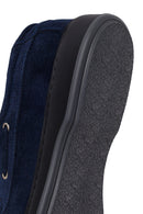 Male Navy Blue Lace-Up Suede Casual Shoes | Derimod