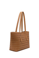 Woman Beige Patterned Shoulder Bag | Derimod