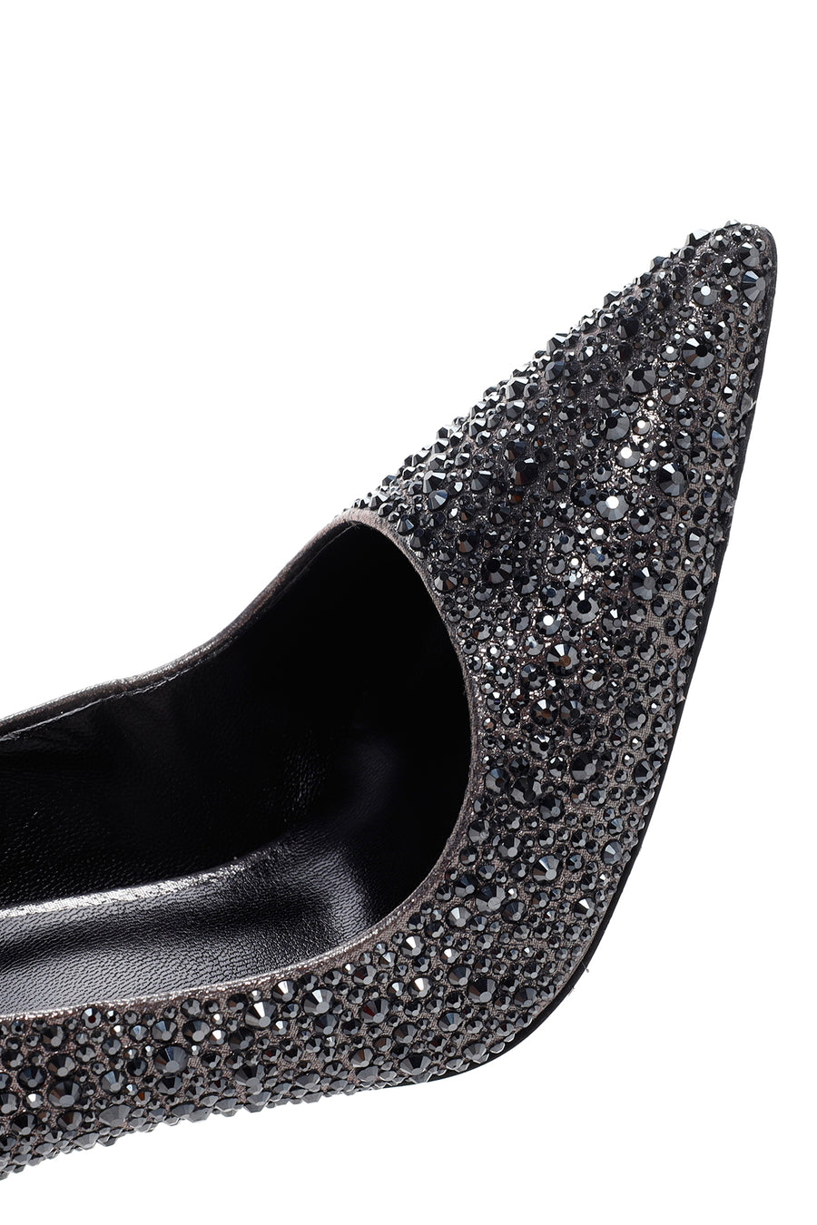 Women's Anthracite Leather Thin High Heel Stiletto