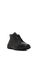 Men's Black Lace-Up Thick-Soled Leather Casual Boot | Derimod