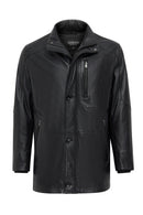 Nathan Men's Black Leather Coat | Derimod