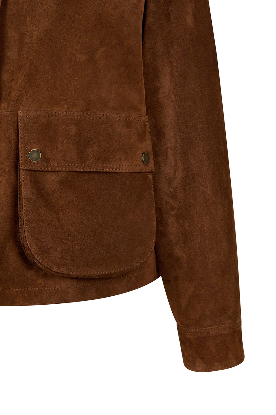 Paris Woman Brown Oversize Suede Jacket