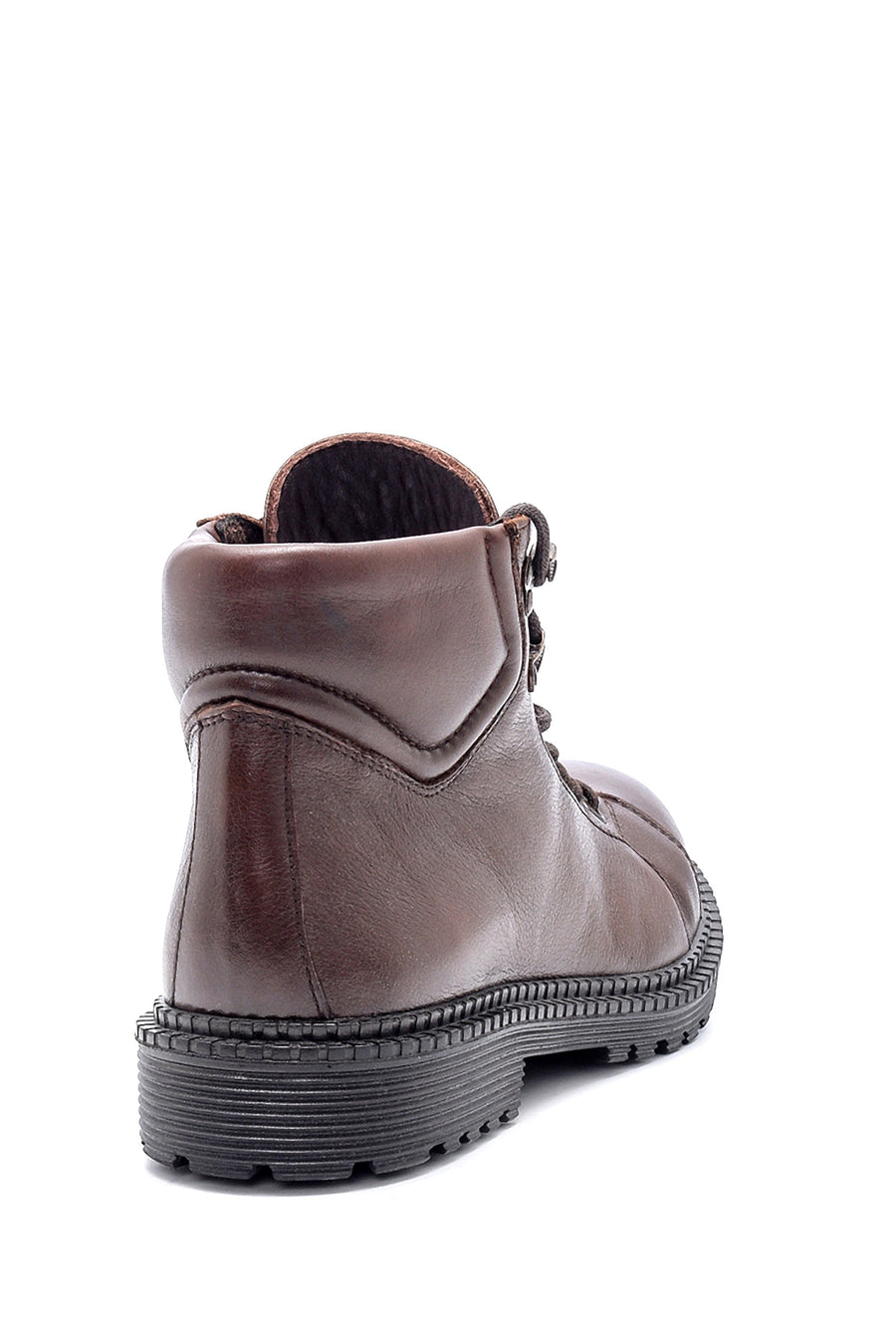 Men's Leather Buckle Detailed Casual Boots