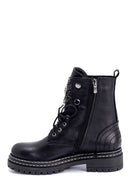 Women's Leather Stone Boots | Derimod