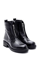 Women's Leather Zipper Detailed Boots | Derimod