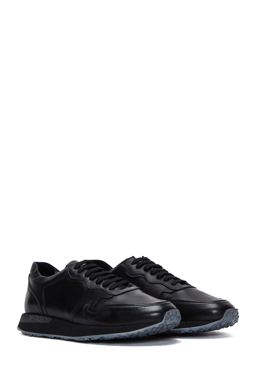 Men's Black Leather Sneaker